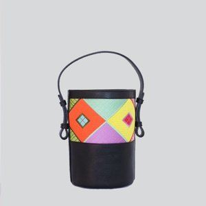 MKLM x Rocky Barnes Nomad Full Grain Leather Bucket Bag - Black